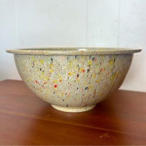 Vintage Texas Ware Large 11.5 Inch Melamine Beige Speckle Mixing Bowl #125